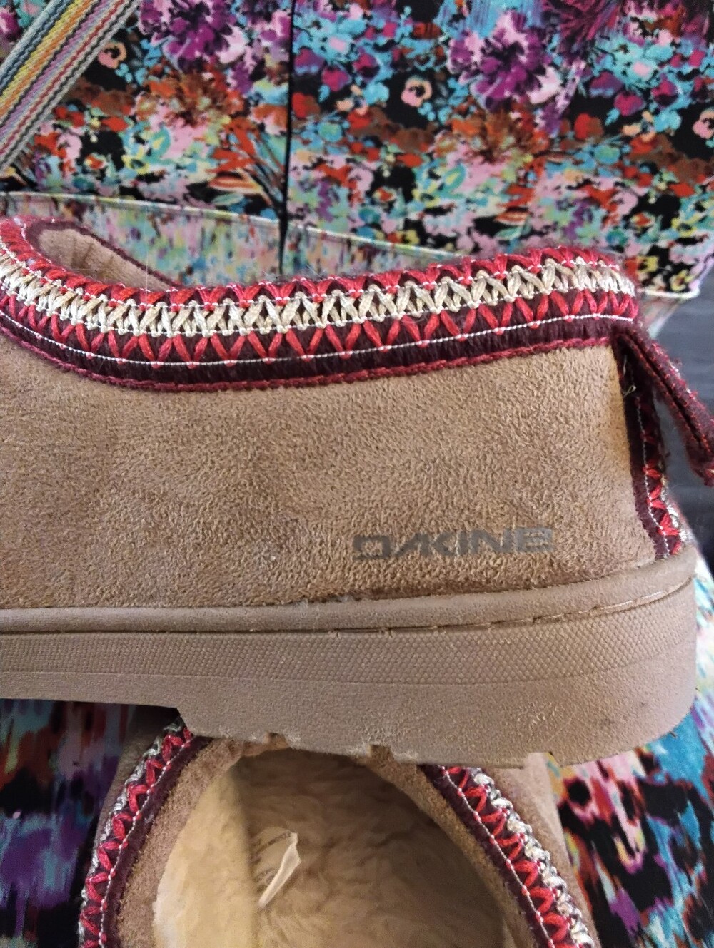 DAKINE Men's size 11 12 Brown Slipper shoes Slippers with soles machine washable